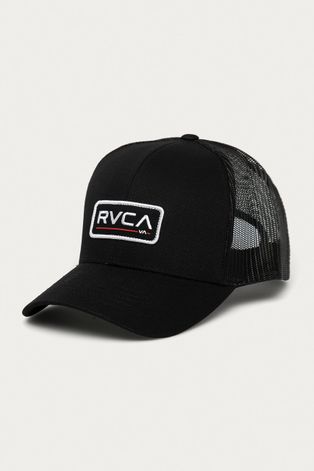 Шапка RVCA в черно с апликация