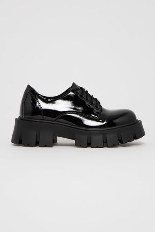 Половинки обувки Altercore Deidra Vegan Black Patent дамски в черно с платформа