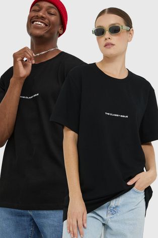 The Classy Issue t-shirt fekete, nyomott mintás