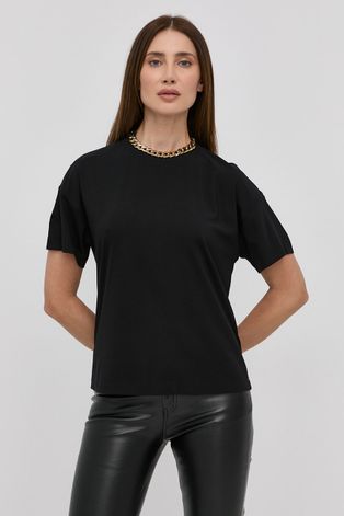 Majica kratkih rukava Nissa za žene, boja: crna