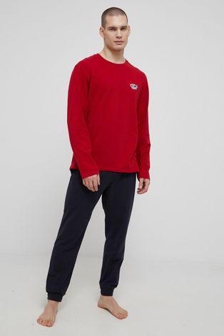 Pidžama Lacoste muška, boja: crvena