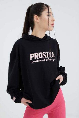 Кофта Prosto Patty жіноча колір чорний з принтом