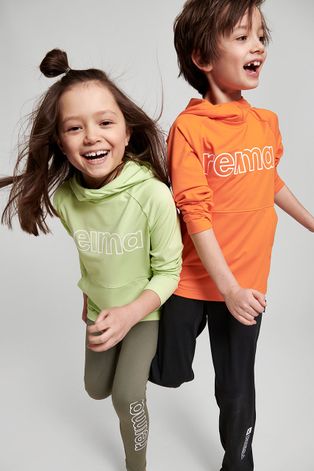 Reima bluza copii culoarea portocaliu, cu imprimeu