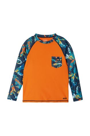 Detské tričko s dlhým rukávom Reima tmavomodrá farba, vzorované