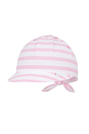Детска шапка Broel в розово с фина плетка от памук