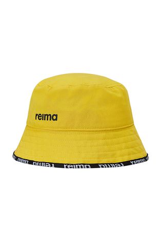 Detský bavlnený klobúk Reima Kalassa žltá farba, bavlnený