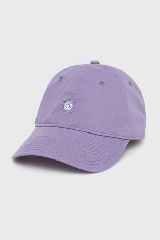 Βαμβακερό καπέλο Element χρώμα: μοβ
