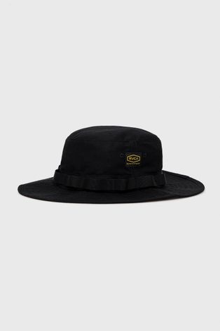 RVCA kapelusz bawełniany kolor czarny bawełniany