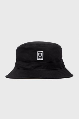 Pamučni šešir Brixton boja: crna, pamučni