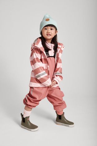 Dětská nepromokavá bunda Reima růžová barva