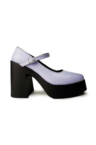 Обувки с дебел ток Altercore Darkenda в лилаво с висок ток
