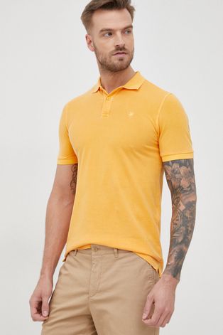 Polo tričko Manuel Ritz pánske, oranžová farba, jednofarebné