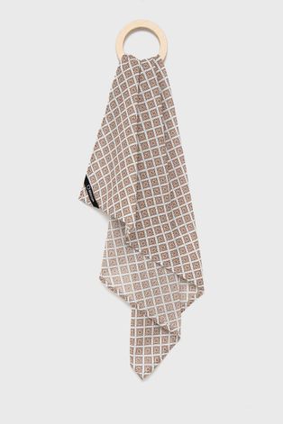 Тънък памучен шал Brixton в бежово с десен