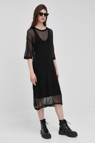 Silvian Heach sukienka kolor czarny mini oversize