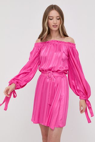 Φόρεμα Silvian Heach χρώμα: ροζ,
