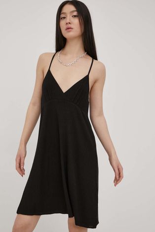 Φόρεμα Volcom χρώμα: μαύρο,