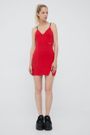 LaBellaMafia sukienka kolor czerwony mini dopasowana