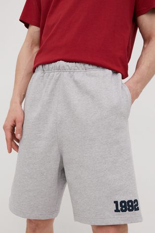 Pamučne kratke hlače Element za muškarce, boja: siva, melanž