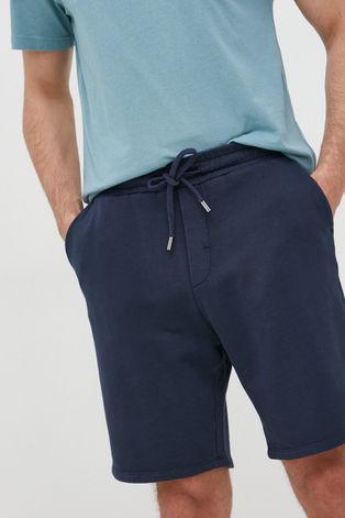 Pamučne kratke hlače Bomboogie za muškarce, boja: tamno plava