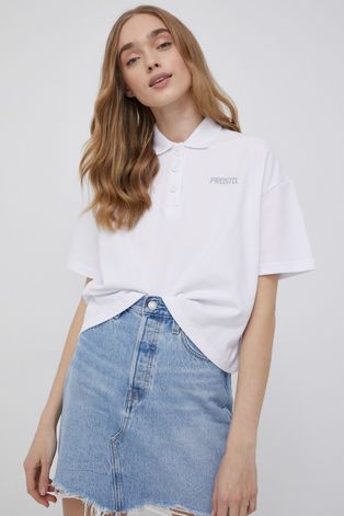 Βαμβακερό μπλουζάκι Prosto Iga χρώμα: άσπρο