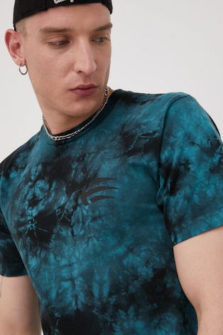 Бавовняна футболка Etnies колір бірюзовий візерунок