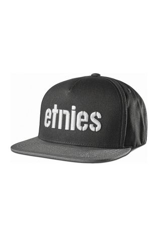 Шапка Etnies Corp колір чорний з аплікацією