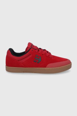 Велурени обувки Etnies Marana в червено