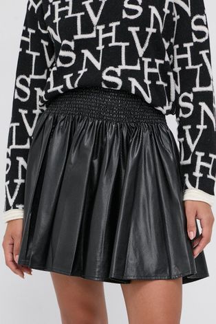 Silvian Heach Spódnica kolor czarny mini rozkloszowana