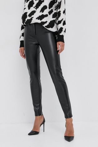Silvian Heach Spodnie damskie kolor czarny dopasowane high waist