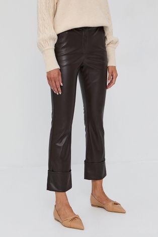 Панталон Beatrice B дамски в кафяво със стандартна кройка, със стандартна талия