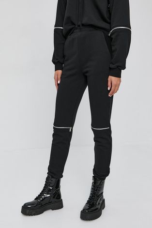 Панталон Nissa дамски в черно с изчистен дизайн