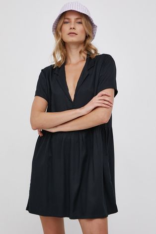 Φόρεμα RVCA χρώμα: μαύρο