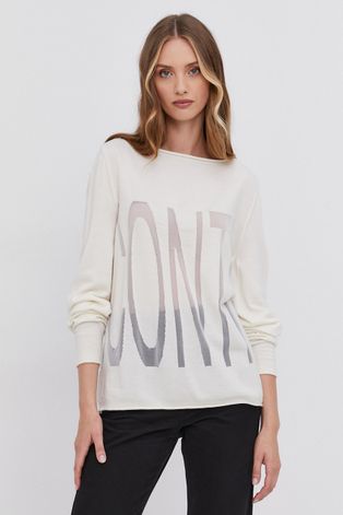 Вълнен пуловер Liviana Conti дамски в прозрачен цвят