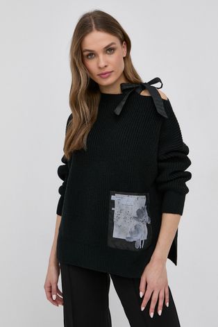 Вълнен пуловер Beatrice B дамски в черно
