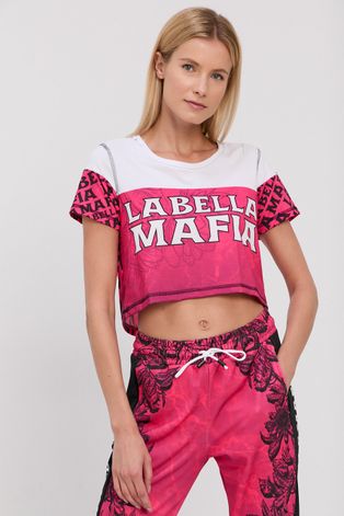 Tričko LaBellaMafia dámské, růžová barva
