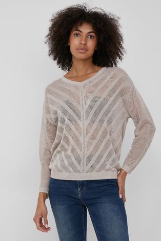 XT Studio sweter damska kolor beżowy