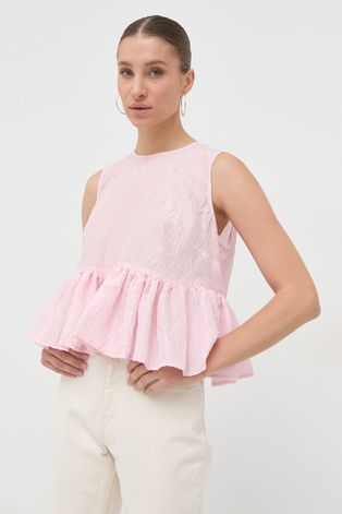 Блузка Custommade жіноча колір рожевий однотонна