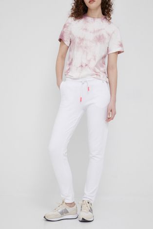 Панталони Frieda & Freddies дамско в бяло с изчистен дизайн
