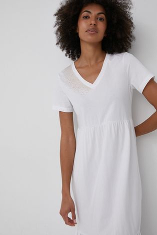 XT Studio rochie culoarea alb, maxi, drept