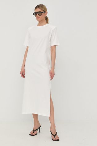 Pamučna haljina Birgitte Herskind boja: bijela, maxi, ravna