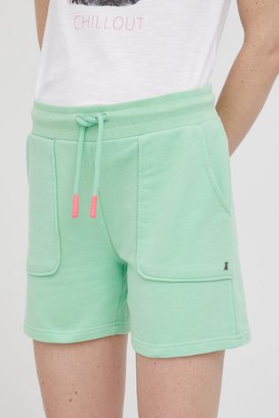 Kratke hlače Frieda & Freddies za žene, boja: zelena, glatki materijal, visoki struk