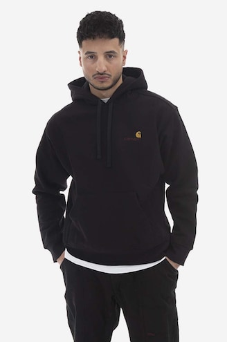 Sudadera Carhartt Hooded American Script Sweat Black Ropa de hombre Carhartt  I028279.89.XX.03