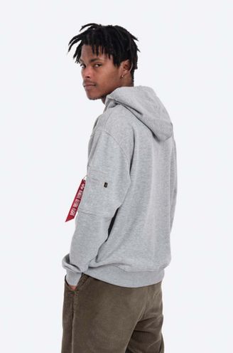 Alpha Industries sweatshirt 17 X-Fit Hoody men's gray color 158321.17 | buy  on PRM