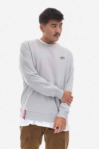 Alpha Industries sweatshirt men s blue color buy on PRM
