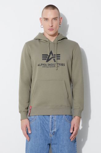 Alpha Industries sweatshirt Basic Hoody men\'s green color 178312.11 | buy  on PRM | Kapuzenshirts