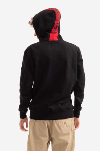 Industries men\'s buy 178314.03 Hoody Stripe PRM color sweatshirt | black on Alpha Red