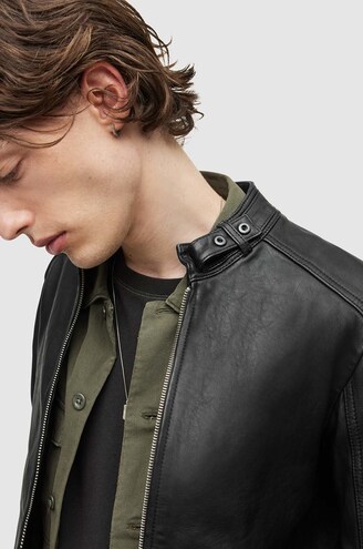 AllSaints Cora leather moto jacket in black AllSaints Cora leather moto jacket in black