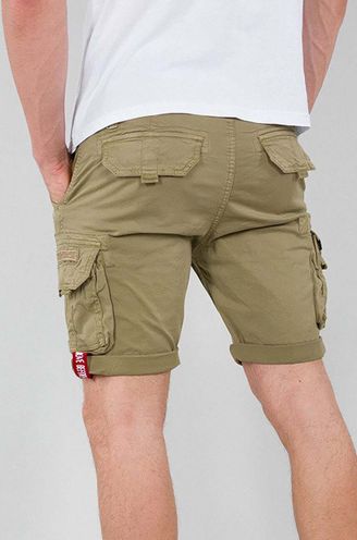 Alpha Industries cotton shorts Crew color buy green | PRM on Short