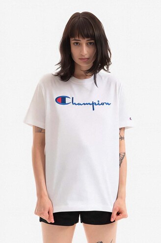 Champion cotton T-shirt Crewneck white color at PRM US