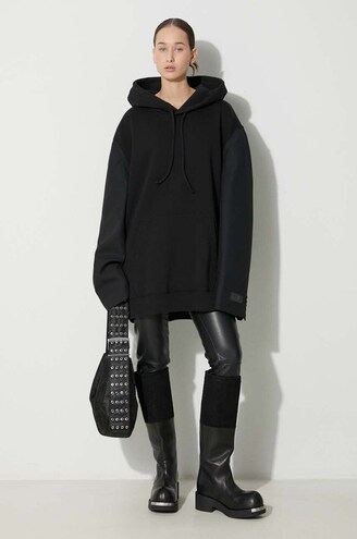 パーカー・フーディ MM6 Maison Margiela Black cotton sweatshirt MM6 Maison Margiela - Sweatshirt with Hooded Layer | HBX